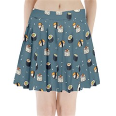 Sushi Pattern Pleated Mini Skirt by Jancukart