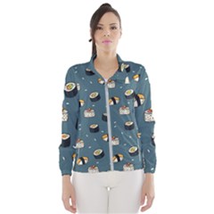 Sushi Pattern Women s Windbreaker by Jancukart