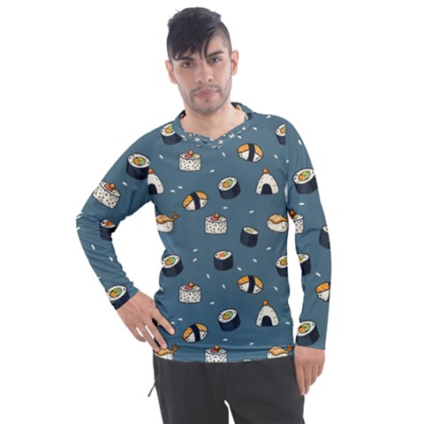 Sushi Pattern Men s Pique Long Sleeve Tee by Jancukart