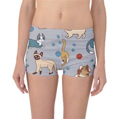 Cats Pattern Boyleg Bikini Bottoms by Jancukart