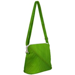 Banana Leaf Zipper Messenger Bag by artworkshop