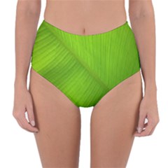 Banana Leaf Reversible High-waist Bikini Bottoms by artworkshop