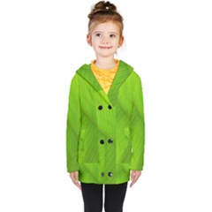 Banana Leaf Kids  Double Breasted Button Coat by artworkshop
