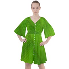 Banana Leaf Boho Button Up Dress by artworkshop