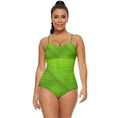 Banana Leaf Retro Full Coverage Swimsuit by artworkshop