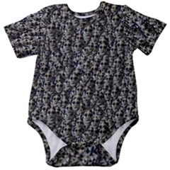 Creepy Head Motif Pattern Baby Short Sleeve Onesie Bodysuit by dflcprintsclothing