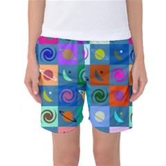 Space-pattern Multicolour Women s Basketball Shorts by Jancukart