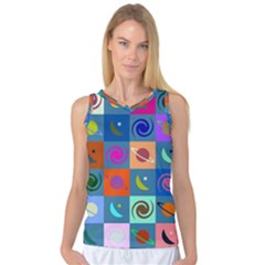 Space-pattern Multicolour Women s Basketball Tank Top by Jancukart