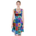 Space-pattern Multicolour Racerback Midi Dress View1