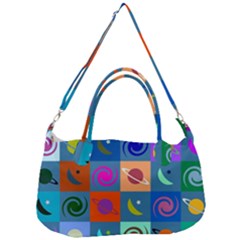 Space-pattern Multicolour Removal Strap Handbag by Jancukart