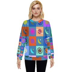 Space-pattern Multicolour Hidden Pocket Sweatshirt by Jancukart
