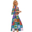 Space-pattern Multicolour Midsummer Wrap Dress View3