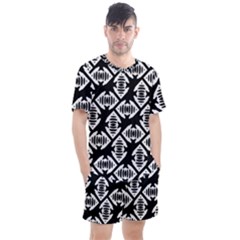 Background Pattern Men s Mesh Tee And Shorts Set