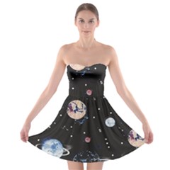 Cute-space Strapless Bra Top Dress by Jancukart