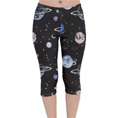 Cute-space Velvet Capri Leggings  by Jancukart