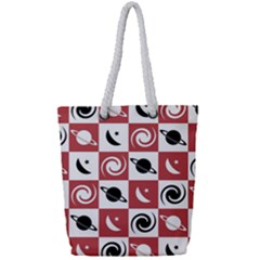 Space Pattern Colour Full Print Rope Handle Tote (small) by Jancukart