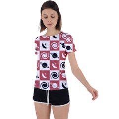 Space Pattern Colour Back Circle Cutout Sports Tee by Jancukart