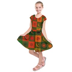 Space Pattern Multicolour Kids  Short Sleeve Dress by Jancukart