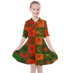 Space Pattern Multicolour Kids  All Frills Chiffon Dress by Jancukart