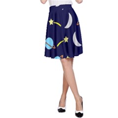 Space-pattern-colour A-line Skirt