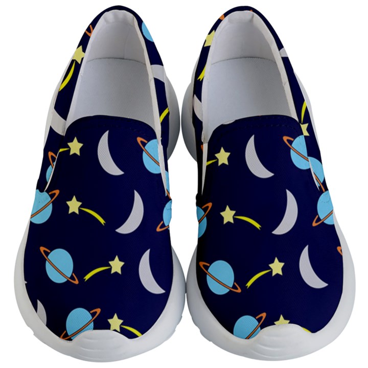 Space-pattern-colour Kids Lightweight Slip Ons