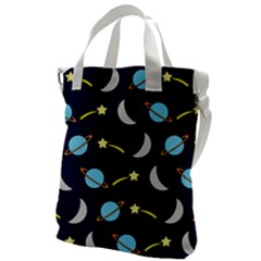 Space-pattern-colour Canvas Messenger Bag by Jancukart