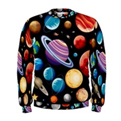 Background-with-many-planets-space Men s Sweatshirt by Jancukart