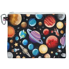 Background-with-many-planets-space Canvas Cosmetic Bag (xxl)