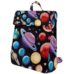 Background-with-many-planets-space Flap Top Backpack by Jancukart