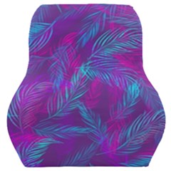 Leaf-pattern-with-neon-purple-background Car Seat Back Cushion 