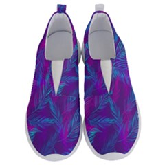 Leaf-pattern-with-neon-purple-background No Lace Lightweight Shoes