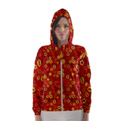 Seamless-pattern-slavic-folk-style Women s Hooded Windbreaker