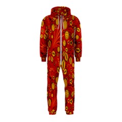 Seamless-pattern-slavic-folk-style Hooded Jumpsuit (Kids)