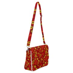 Seamless-pattern-slavic-folk-style Shoulder Bag with Back Zipper