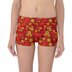 Seamless-pattern-slavic-folk-style Reversible Boyleg Bikini Bottoms