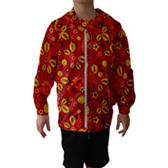 Seamless-pattern-slavic-folk-style Kids  Hooded Windbreaker