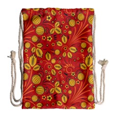 Seamless-pattern-slavic-folk-style Drawstring Bag (Large)