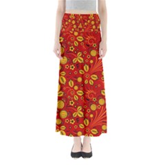 Seamless-pattern-slavic-folk-style Full Length Maxi Skirt