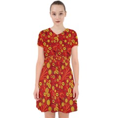 Seamless-pattern-slavic-folk-style Adorable in Chiffon Dress