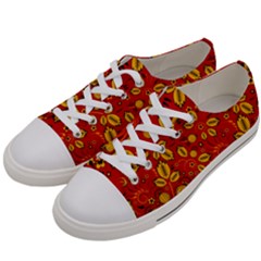 Seamless-pattern-slavic-folk-style Men s Low Top Canvas Sneakers