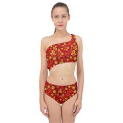 Seamless-pattern-slavic-folk-style Spliced Up Two Piece Swimsuit