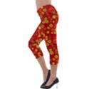 Seamless-pattern-slavic-folk-style Lightweight Velour Capri Leggings  View3