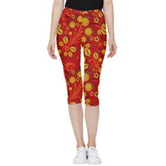 Seamless-pattern-slavic-folk-style Inside Out Lightweight Velour Capri Leggings 