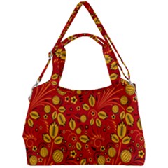 Seamless-pattern-slavic-folk-style Double Compartment Shoulder Bag