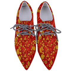 Seamless-pattern-slavic-folk-style Pointed Oxford Shoes