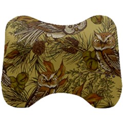 Forest-vintage-seamless-background-with-owls Head Support Cushion