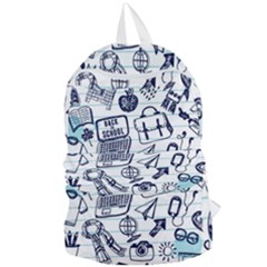 Hand-drawn-back-school-pattern Foldable Lightweight Backpack by Jancukart