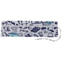 Hand-drawn-back-school-pattern Roll Up Canvas Pencil Holder (L) View2