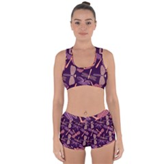 Dragonfly-pattern-design Racerback Boyleg Bikini Set by Jancukart