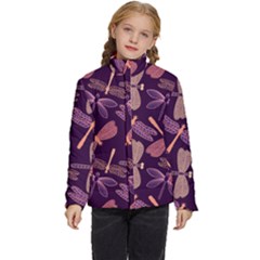 Dragonfly-pattern-design Kids  Puffer Bubble Jacket Coat by Jancukart